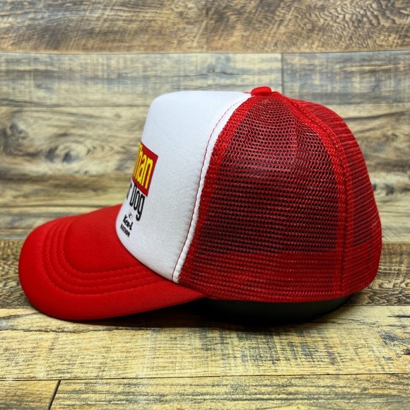 Ken-L Ration My Dog Is Better Than Your Dog Unisex Trucker Hat Red Snapback - Picture 4 of 8
